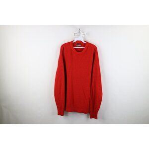 Vintage 90s Streetwear Mens 3XL Faded Blank Chunky Ribbed Knit Crewneck Sweater